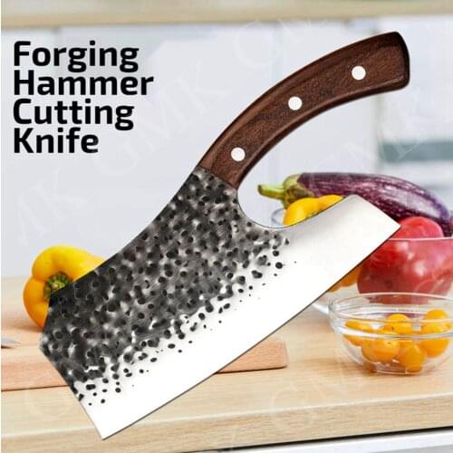 Damask Stainless Steel Kitchen Knives Meat Cleaver Hunting Knife Forged Chefs Knife Sets Hand Made Vegetable Cutter Slicer