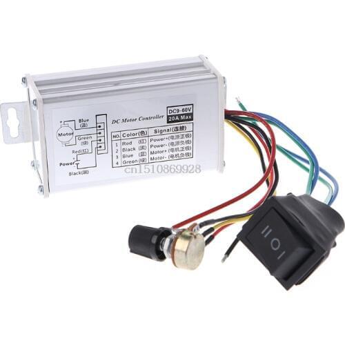 DC 12V 24V 36V 48V SoftStart Reversible Motor Speed Control PWM Controller PWM