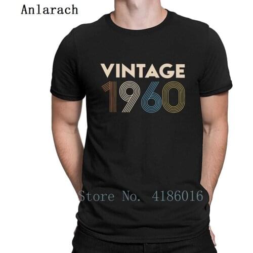 Vintage 1960 Birthday T Shirt Short Sleeve Funny Casual Round Neck Customized Interesting Spring Autumn Trend Homme Shirt