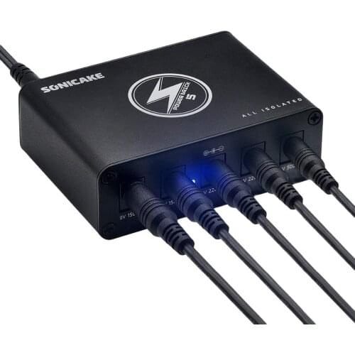 SONICAKE Isolated Power Supply 5 DC Output 2 x 9V 150mA 2 x 9V 220mA LINE OUT Jack Extra Connectivity with EU AU UK US Plug