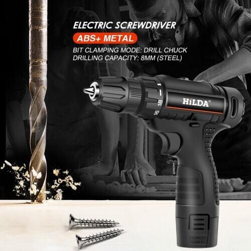 Mini Electric Drill Rechargeable Screwdriver Power Tool Drilling Mounting Screws for Household Electricity Accessory