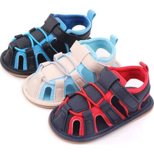 Fashion Summer Baby Boys Shoes Soft Rubber Sole Infant Casual Shoes Breathable Toddler PU First Walkers 0-18 Months
