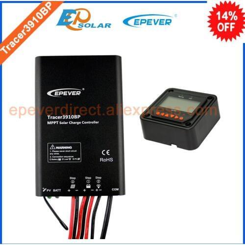 Mppt 15A 15amp EPSolar 12v 24v EPEVER solar tracking controller Tracer3910BP+MT50 remote meter waterproof IP67