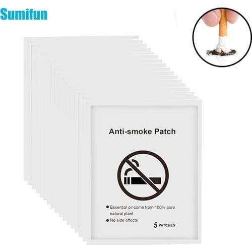 Sumifun 100pcs/20bags Quit Smoking Herbal Patch Fast Effective Stop Smoking Aid 100% Natural Ingredient Anti Smoke Plaster D3133