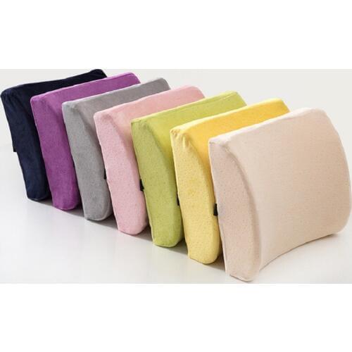 Waist pillow memory cotton back slow rebound high rebound waist against velvet car office seat waist cushion