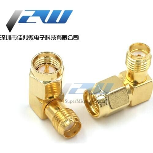 SMA to SMA Connector 90 Degree Right Angle SMA Male to Female Adapter Screw the Needle to SMA Male to Female
