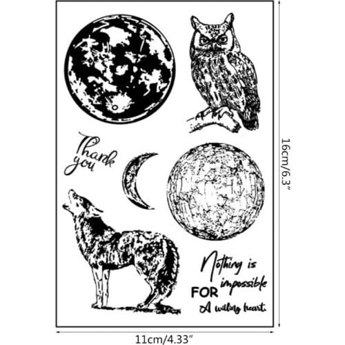 Owl Wolf Silicone Clear Seal Stamp DIY Scrapbooking Embossing Photo Album Decorative Paper Card Craft