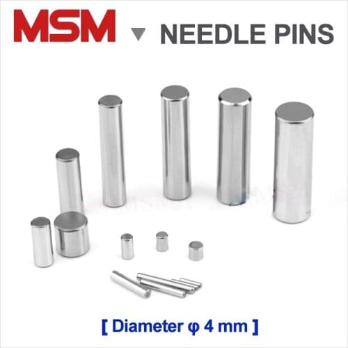200/150/100/50 PCS GCr15 Bearing Steel Diameter 4mm Cylindrical Pin Locating Dowel Needle Bearing Pin Rollers Length [4-60mm]