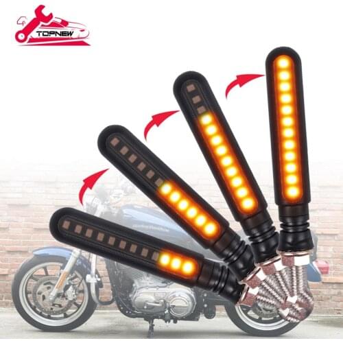 LED Turn Signal Indicator Lights 24LEDs Flowing Waterproof Motorcycle Turn Signal Indicator Running Brake Lights Width Lamp