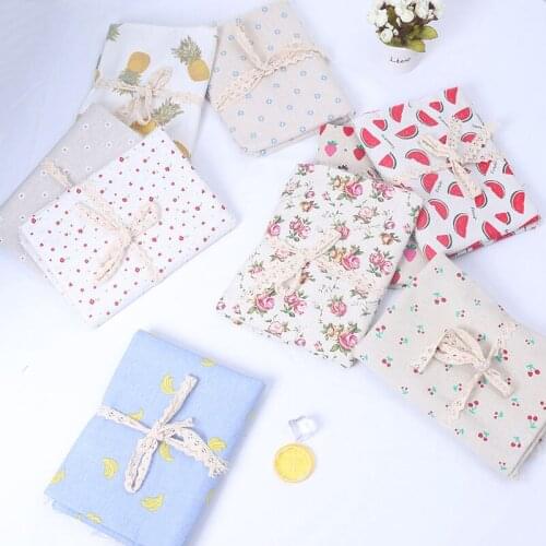 100*150cm Linen Cotton Printed Fabric By Meter Tablecloths Home Decoration Sewing Material DIY Patchwork Cloth