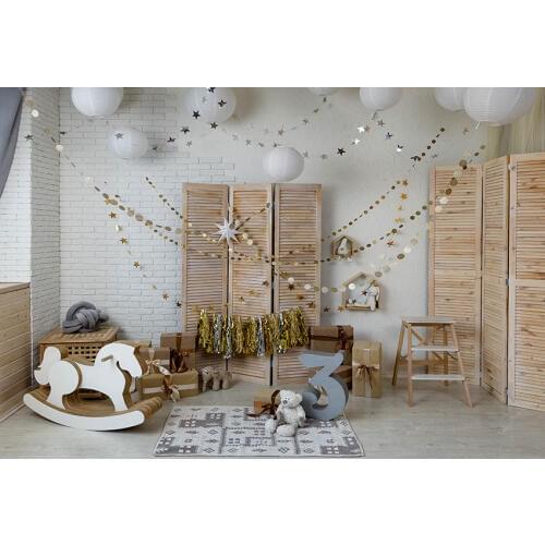 3rd birthday indoor Photography backgrounds vinyl children portrait photo backdrops for photographer studio video props G-1148