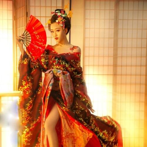 WYJN 6 Sakura Japanese Style Kimono Geisha Top 1 Beauty Thematic Photography Costume Stage Performance Cosplay Female Hanfu