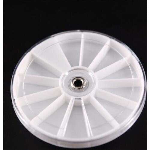 1PCS 12 Slots Pill Box Weekly Organizer Container Round Tablet Pill Holder Medicine Pill Cases