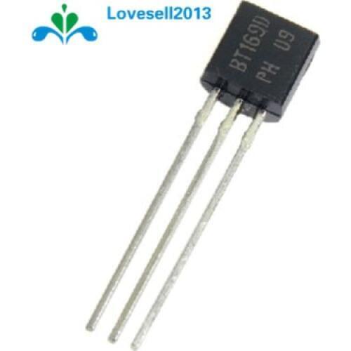 10Pcs Unidirectional thyristor BT169D BT169 Logic Level TO-92 400V 0.8A