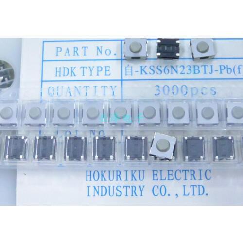20PCS/LOT HDK 6.2*6.2*3.1 patch touch switch KSS6N23BTJ-PB gray button