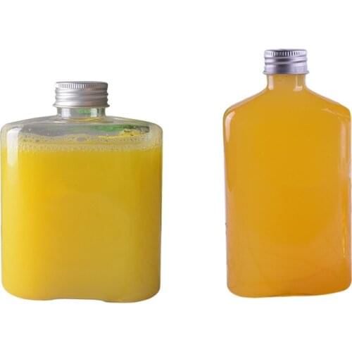 20pcs High quality PET plastic cold dirnks bottle 250ml/300ml transparent packaging juice milk tea coffee beverage cup with lid