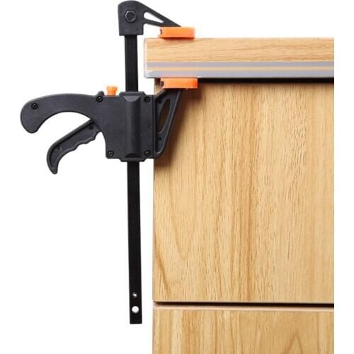 4 inch Wood Working Bar Clamp Quick Ratchet Release Speed Squeeze F-type Clip Manual Spreader Gadget DIY Hand Tool