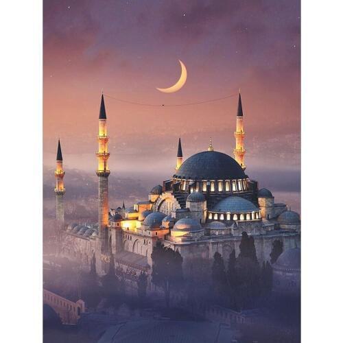 5D DIY Diamond painting Landscape Cross stitch Full Drill Diamond embroidery Castle Fantasy mosaic Picture of Rhinestone Decor