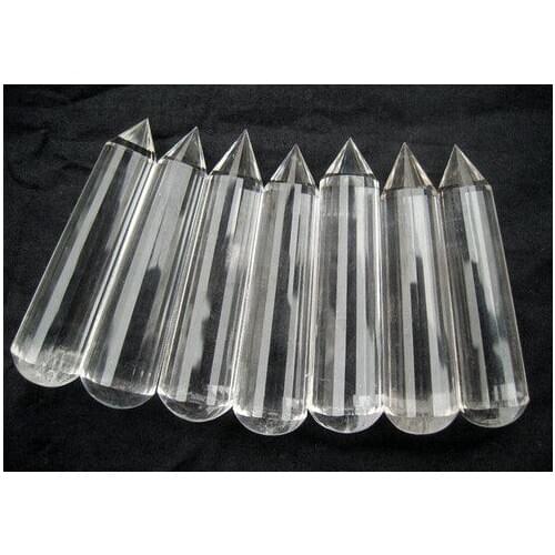 7- 24Sided VOGEL Style CLEAR QUARTZ CRYSTAL POINT Healing