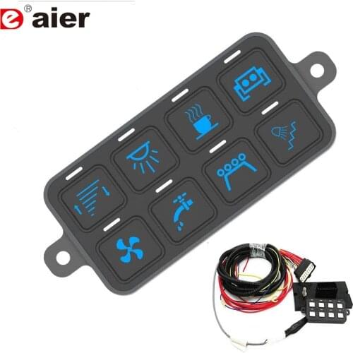 8 Gang Switch Panel Controller with Bluetooth and Circuit Control Box Waterproof Fuse Relay Box Wiring Harness Label Stickers