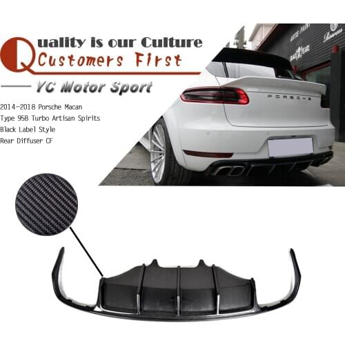 Car Accessories Carbon Fiber BL Style Rear diffuser Fit For 2014-2018 Macan Type 95B Turbo ATS Rear diffuser