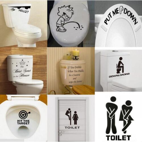 Big mouth toilet stickers wall decorations 342. diy vinyl adesivos de paredes home decal mual art waterproof posters paper 7.0