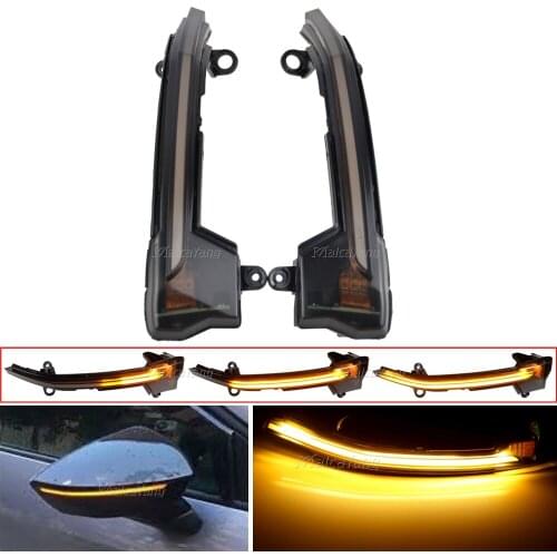 For Seat Ateca 2016 2017 2018 2019 Tarraco 2018 up Flowing LED Dynamic Turn Signal Side Rearview Mirror Flashing Light Blinker