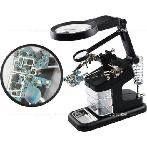 Electronic Components Drawer Power Interface hand Worktable For Viewing With Table Magnifier
