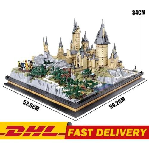 MOULD KING Movie Castle Series streetview Sets School Castle Model Sets Building Blocks Kids Educational Toys Christmas Gifts