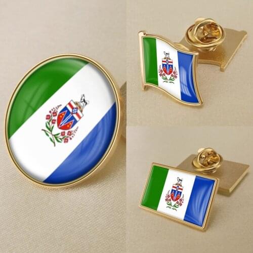 Yukon Flag National Emblem Brooch Badges Lapel Pins