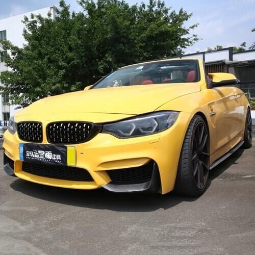 A Pair Chrome Diamond Kidney Grilles Meteor Style Front Bumper For BMW 4 Series F32 F33 F36 F82 F83 M3 M4 14-20 Car Accessories