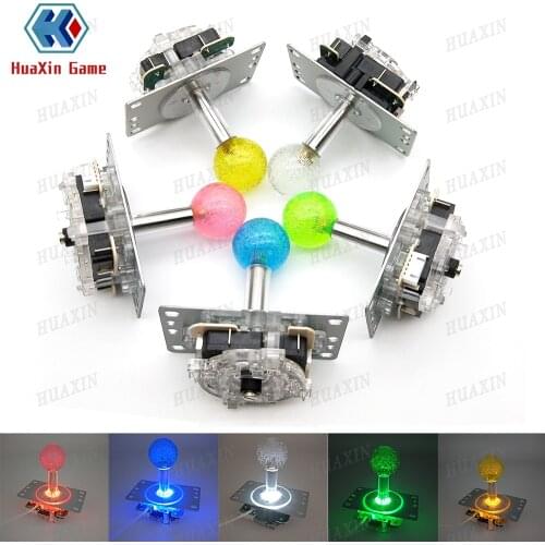 Classic Arcade DIY Kit 5V LED Lights Illuminated 5Pin 8Way Copy SANWA Joystick For Arcade Machine Mame Jamma PC Pandora Box Game