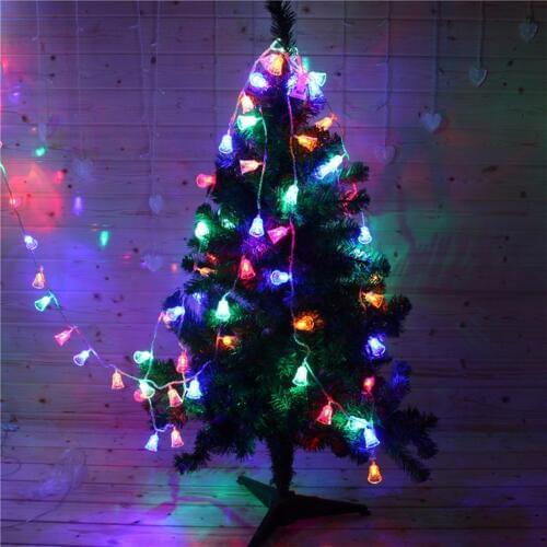 AC220V 4M 20 LED Small Bell string fairy lights christmas tree decorations for home outdoor wedding Garland lights navidad