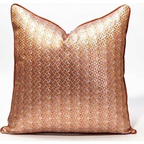 Orange Cushion-Cover High Quality Jacquard Throw Pillow Cover Backrest For Living Room Sofa Generous Pillowcase Cushion Cover