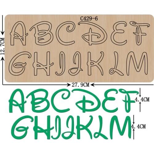New Letter A-Z Wooden die Scrapbooking C-429-6-7 Cutting Dies
