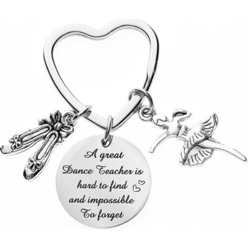 Oeinin Charms Key Chain Women Ballet Keychain Bags Lovers Letter Color Dance Shoes Keyring Alloy Pendant Arrtracive Llaveros