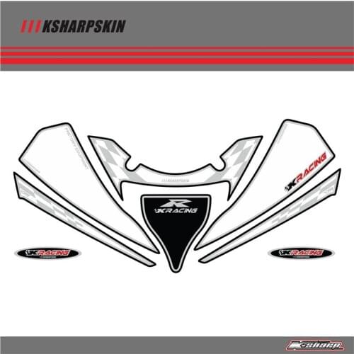 Front Fairing Motor Number Board 3D Gel Protector for KAWASAKI ZX6R-RR 636B 2003-2005
