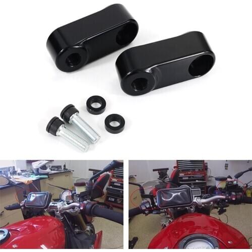 Fit for Ducati 600 Monster 750 Monster S2r Rearview Mirrors Extension Riser Extend Adapter M10x1.25 Mirror Riser Extender