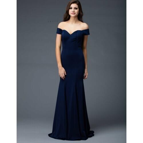 Simple Evening Dresses Off Shoulder Prom Dresses 2020 Evening Gown Royal Blue vestidos de fiesta de noche Wedding Party Dresses