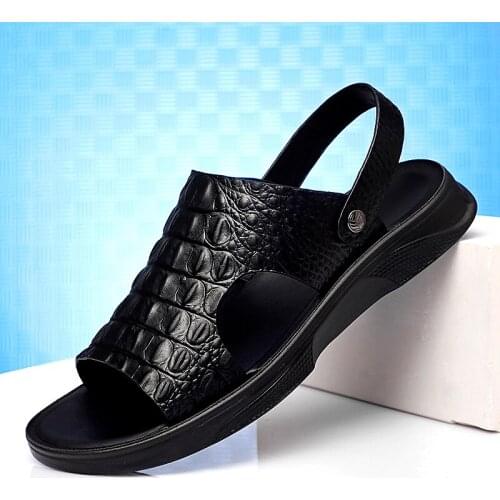 Sandles rubber summer big sandalia sandalias for platform hombre sandales piel leather praia on mens masculina male sandals s