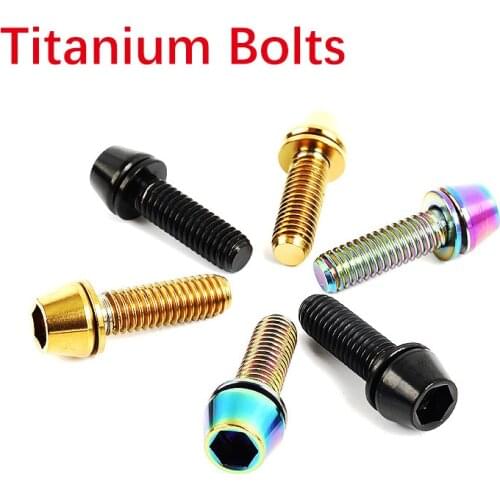 Ti Titanium Bolts 6 units for Bike Stem Lightweight for all bike stems