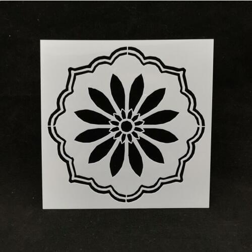 13*13 Flower Layering Stencils for Diy scrapbook/photo album Decorative Embossing coloring,painting stencil,home decor