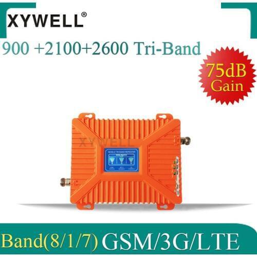 900/2100/2600 mhz 4G Signal Booster 2g 3g 4g Cellular Amplifier GSM 900 WCDMA 2100 FDD LTE 2600 Cell Phone Signal Repeater