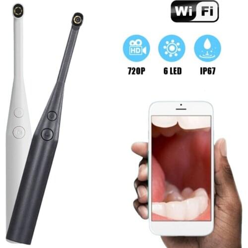 WIFI Dental Oral Intraoral Camera 720P HD Medical Endoscope Teeth Inspection with 6 adjustable LED Lights for iOS Android Phone
