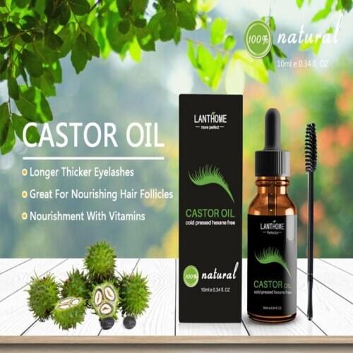 Eyelash Eyebrow Growth Liquid Pure Castor Seed Oil Mild Maintenance Nourishing Eye Lash Eye Brow Growth Essential Oil TSLM1