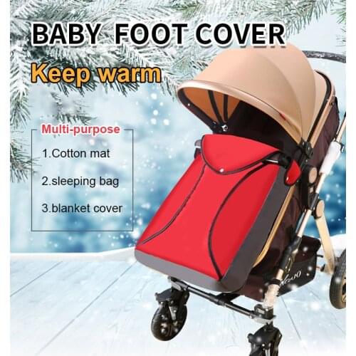 Winter Baby Stroller Warm Foot Cover Couverture de poussette Sleeping Bag Newborn Windproof Waterproof Stroller Wrap Blanket