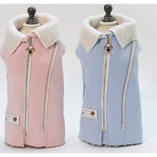 10PC/Lot High-grade Zipper Dog Jacket Fleece Puppy Dog Coat Winter Small Dog Clothes Pet Clothes