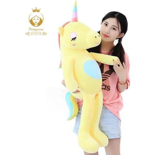 1PCS large soft rainbow unicorn plush toy, cute unicorn plush pillow, kids toys, girl gifts, home decoration, Christmas gifts