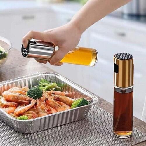 1PCS Kitchen Olive Oil Glass Sprayer Household Bottle Pump Oil Pot Leak-proof Grill BBQ Sprayer Oil Dispenser BBQ Cookware Tools