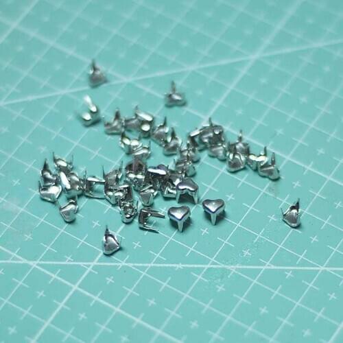 10PCS/lot Dolls Baby Clothing Dress Decoration DIY Handmade Crafts Accessories Love Shapes Metal Rivets Supplies